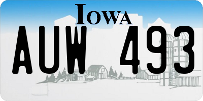 IA license plate AUW493