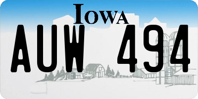 IA license plate AUW494