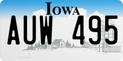 IA license plate AUW495