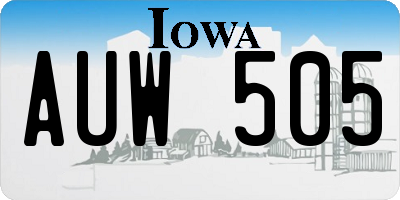 IA license plate AUW505