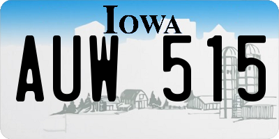 IA license plate AUW515