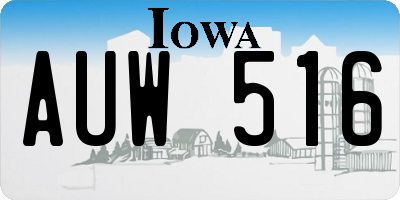 IA license plate AUW516