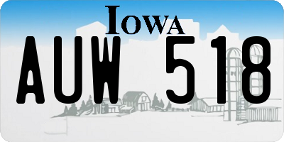 IA license plate AUW518
