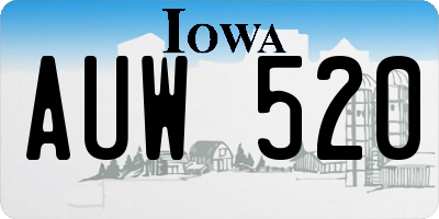 IA license plate AUW520