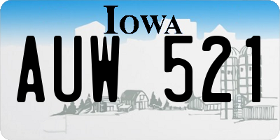 IA license plate AUW521