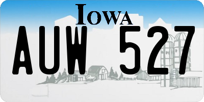 IA license plate AUW527