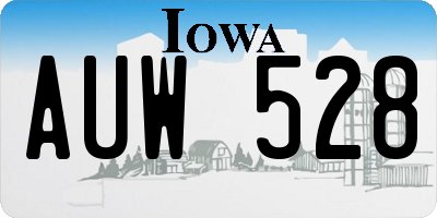 IA license plate AUW528