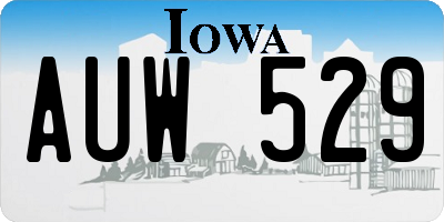 IA license plate AUW529