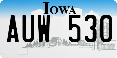 IA license plate AUW530