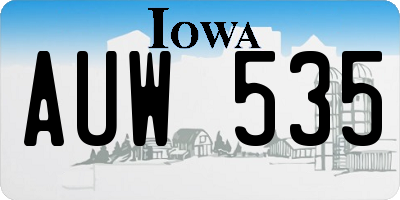 IA license plate AUW535