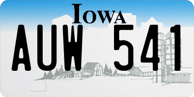 IA license plate AUW541