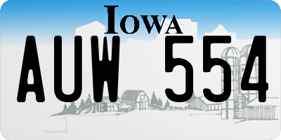 IA license plate AUW554