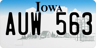 IA license plate AUW563