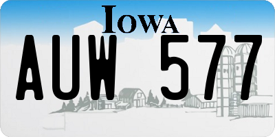 IA license plate AUW577
