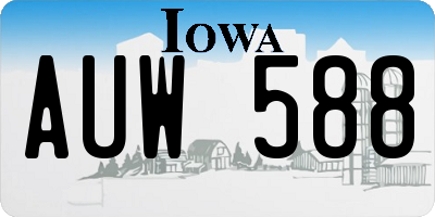 IA license plate AUW588