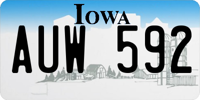IA license plate AUW592