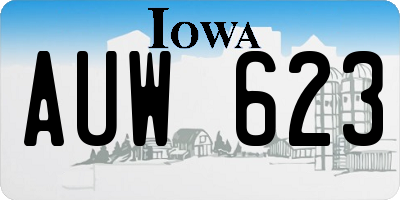 IA license plate AUW623