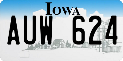 IA license plate AUW624