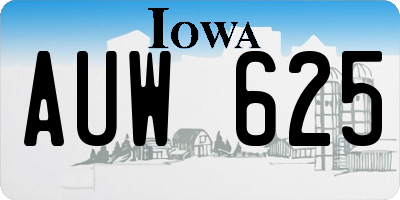 IA license plate AUW625