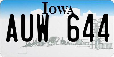 IA license plate AUW644
