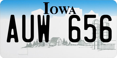 IA license plate AUW656