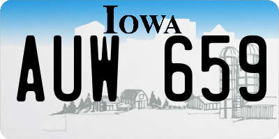 IA license plate AUW659
