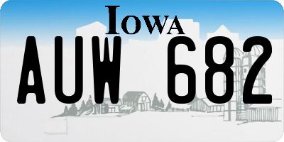 IA license plate AUW682