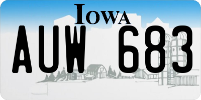 IA license plate AUW683