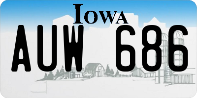 IA license plate AUW686