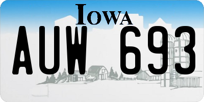 IA license plate AUW693