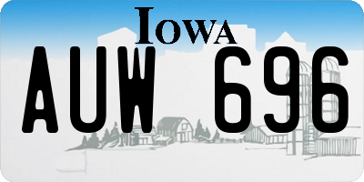 IA license plate AUW696