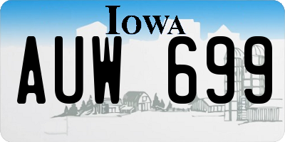 IA license plate AUW699