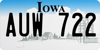 IA license plate AUW722