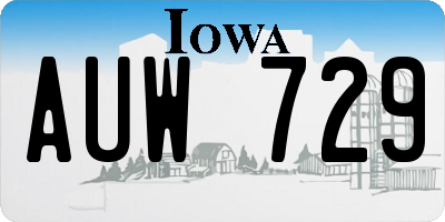 IA license plate AUW729