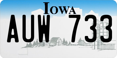 IA license plate AUW733