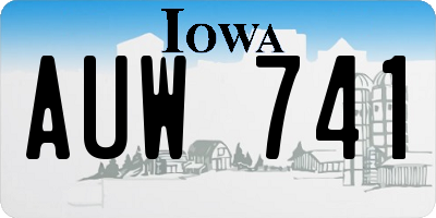 IA license plate AUW741