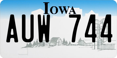 IA license plate AUW744