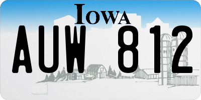 IA license plate AUW812