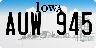 IA license plate AUW945