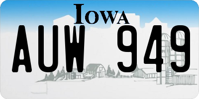 IA license plate AUW949