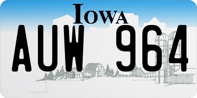 IA license plate AUW964