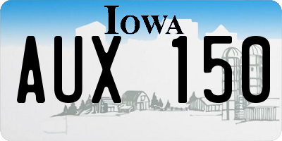 IA license plate AUX150