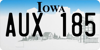 IA license plate AUX185