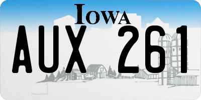 IA license plate AUX261