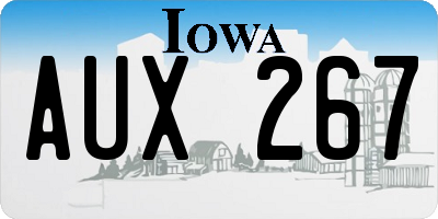 IA license plate AUX267