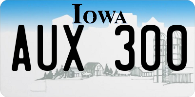 IA license plate AUX300