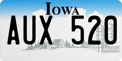 IA license plate AUX520