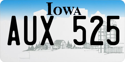 IA license plate AUX525