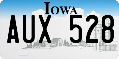 IA license plate AUX528