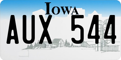 IA license plate AUX544
